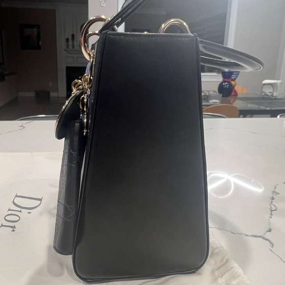 SOLD Christian Dior Leather Navy Blue Bag - Picture 5 of 9